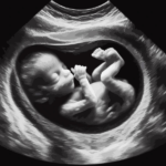 High res scan of a child in a womb