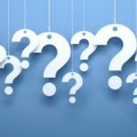 Several questionmarks hanging by string indicate questions needing an answer