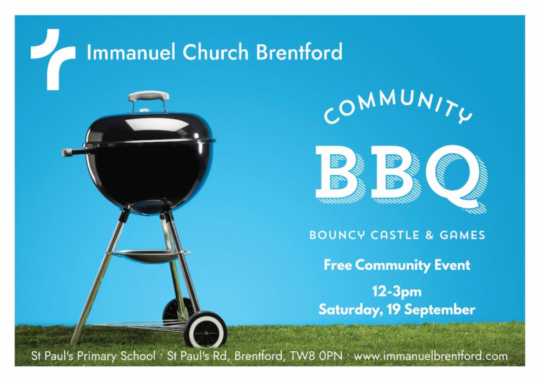Details of our summer community BBQ - Saturday 19 September 2026 from 12noon to 3pm at St Paul's